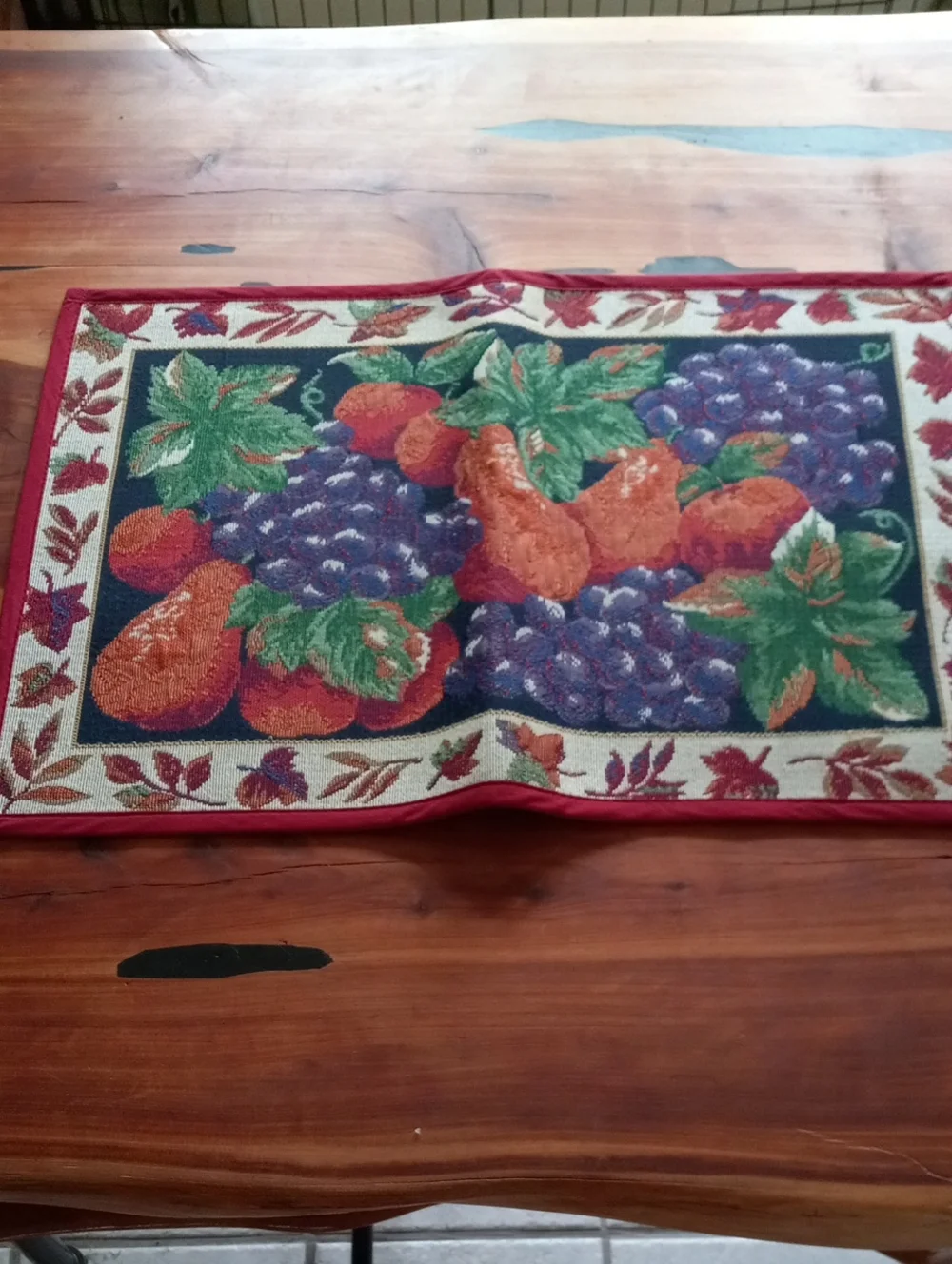 Vintage Fruit Harvest Woven Tapestry Placemats - Set of 6